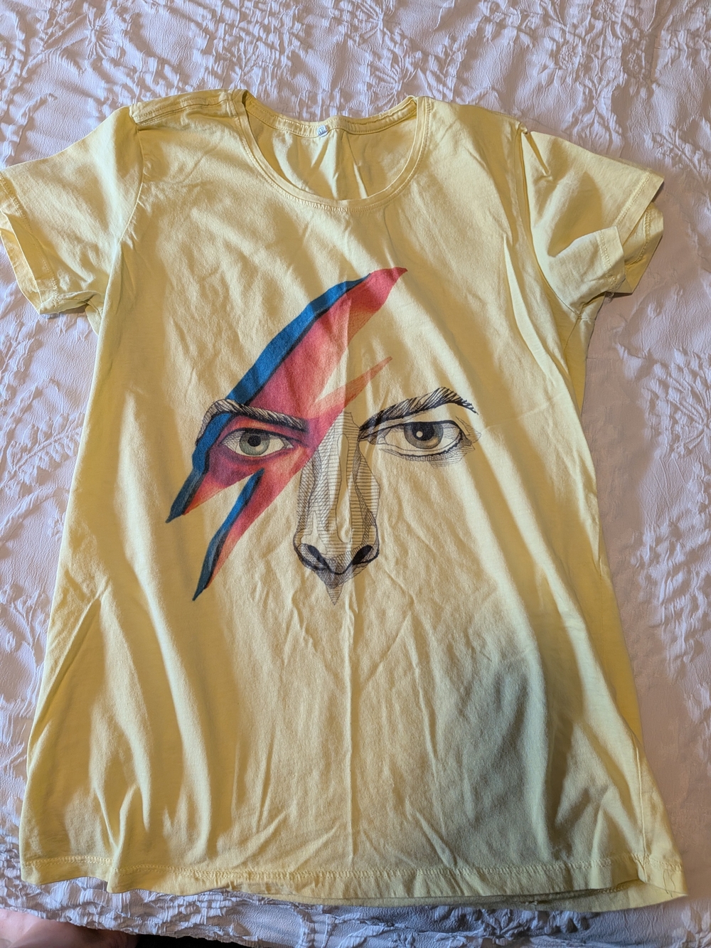 David Bowie Yellow Graphic Tee